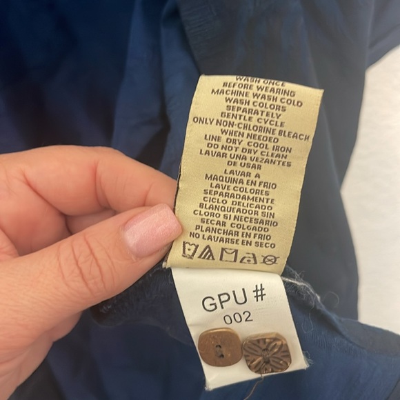 Jamaican Jaxx navy blue patterned button up - Picture 4 of 6